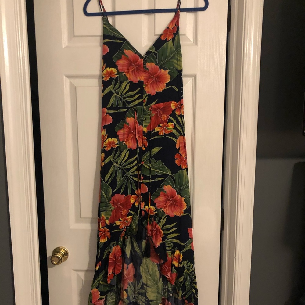 Lulu’s maxi/high low ruffle adjustable dress XL